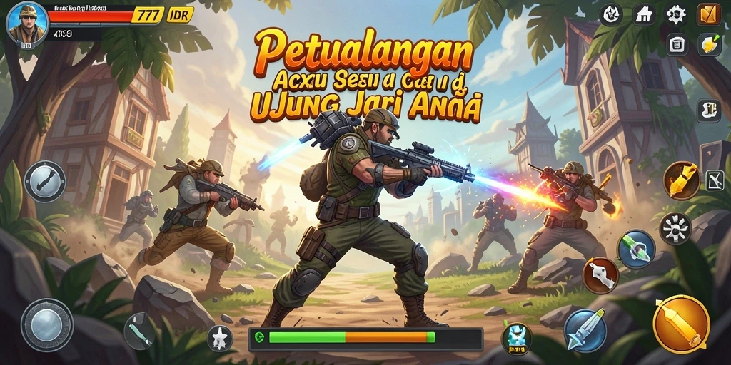 Tangkapan layar 777IDR yang menunjukkan aksi mendebarkan di tengah pertempuran.