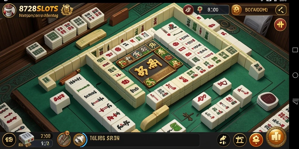 Tampilan gameplay menarik dari 8728SLOTS yang menunjukkan keseruan Mahjong.