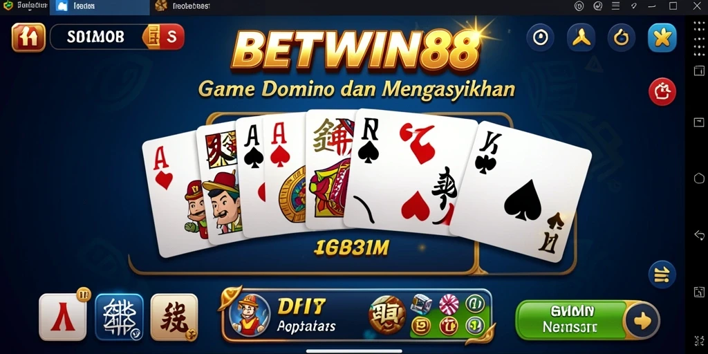 Screenshot BETWIN88 menampilkan gameplay seru permainan Domino.
