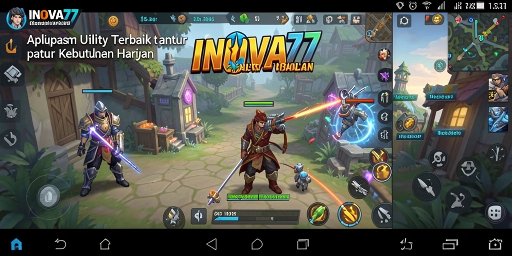 Tampilan utama INOVA77 dengan berbagai fitur menawan dan fungsional.