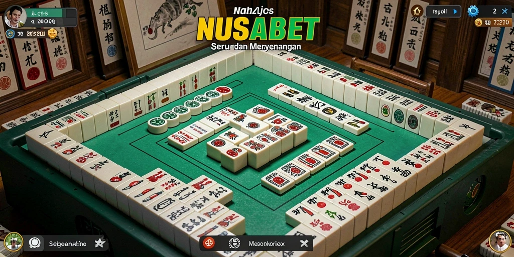 Tampilan gameplay NUSABET yang menampilkan keseruan permainan Mahjong.