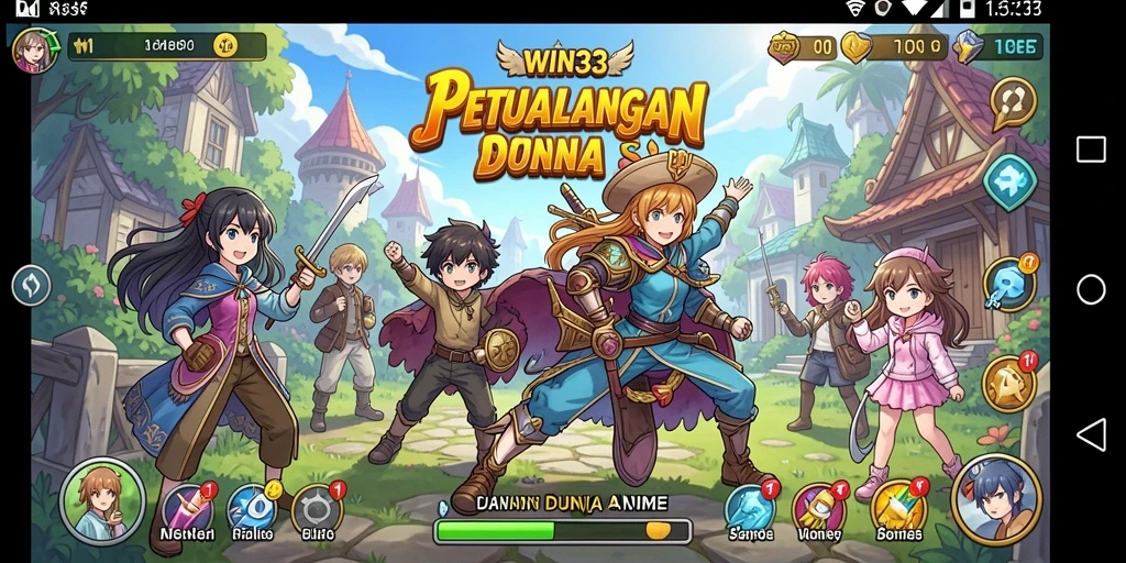 Tampilan karakter dan pertempuran seru dalam WIN33.